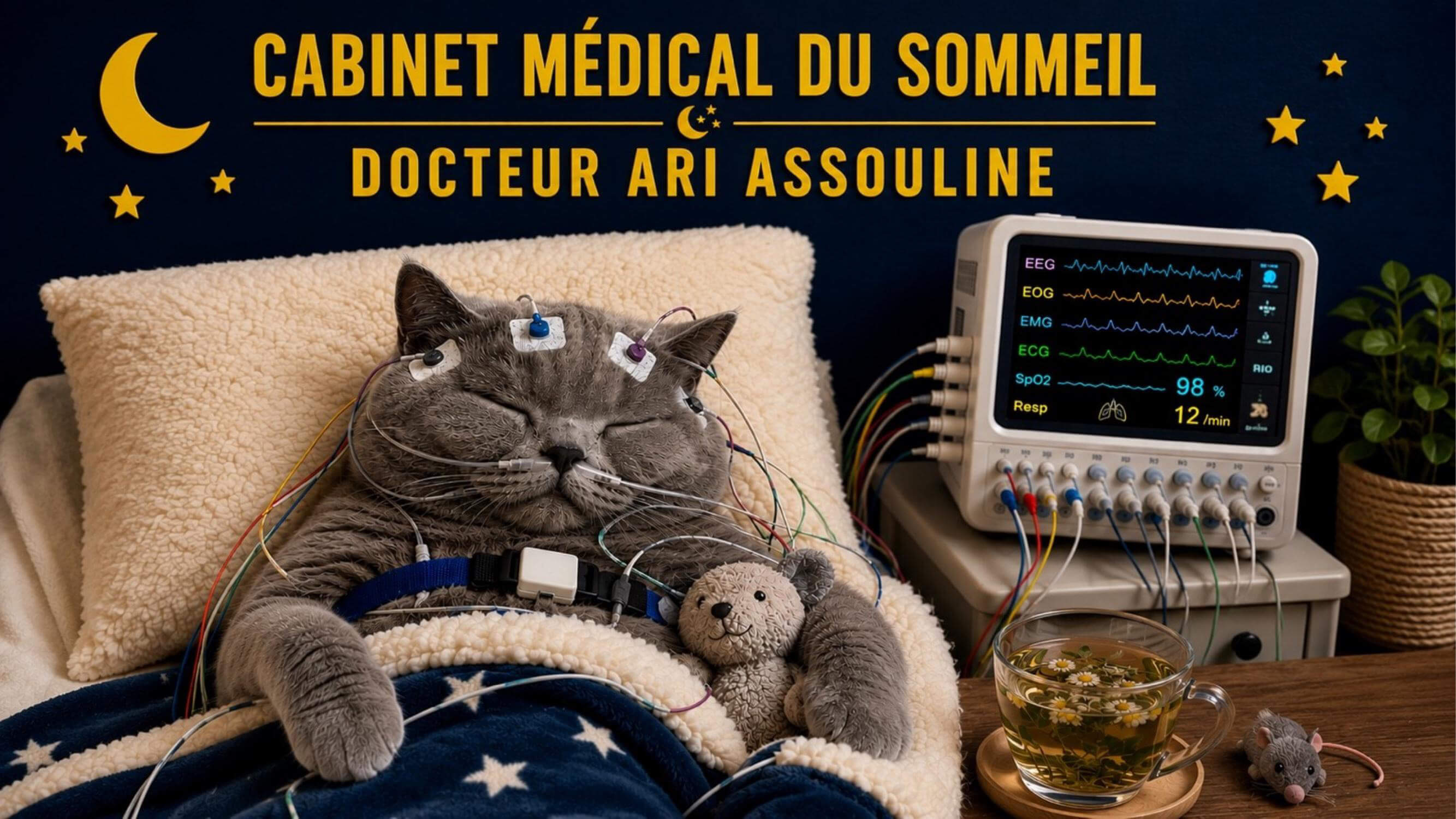 Illustration d'un enregistrement du sommeil